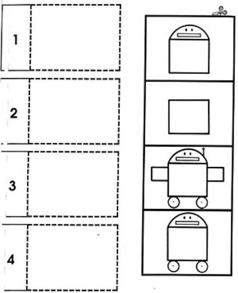 Sequenza di immagini da robot