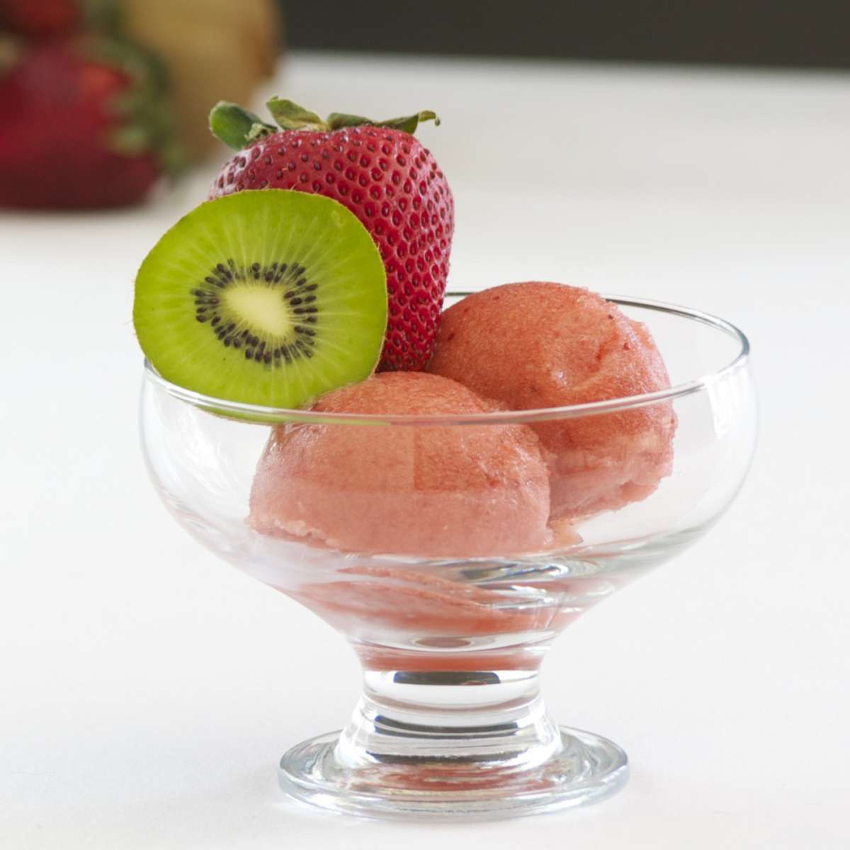 Sorbetto alla fragola e kiwi