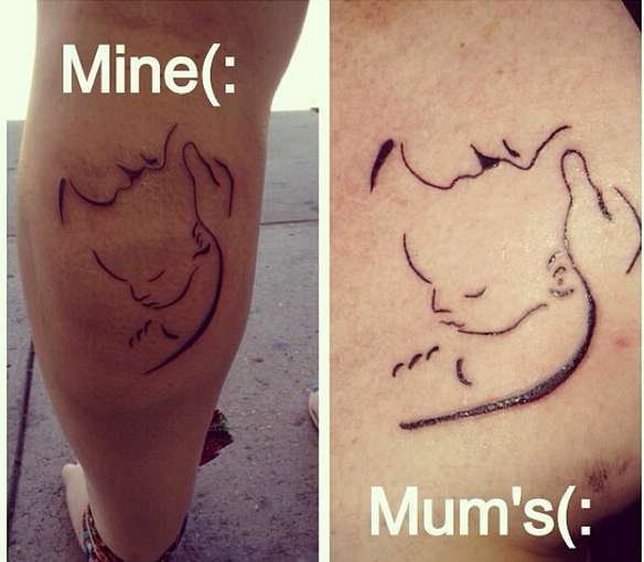 Tatuaggi mamma e figlia
