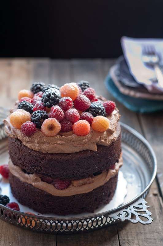 Torta al cioccolato con crema al mascarpone