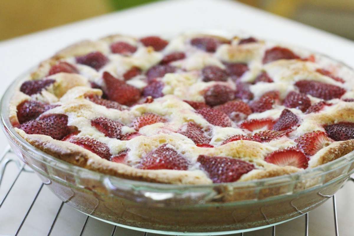 Torta alla vaniglia con fragole