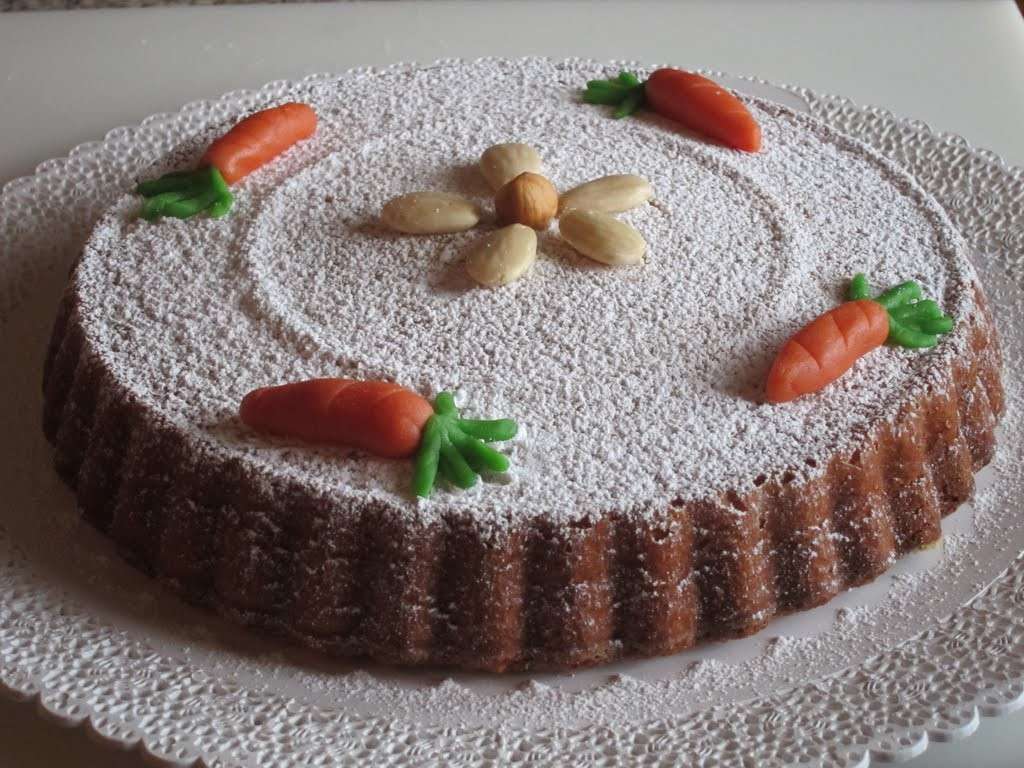 Torta di carote mandorle e nocciole