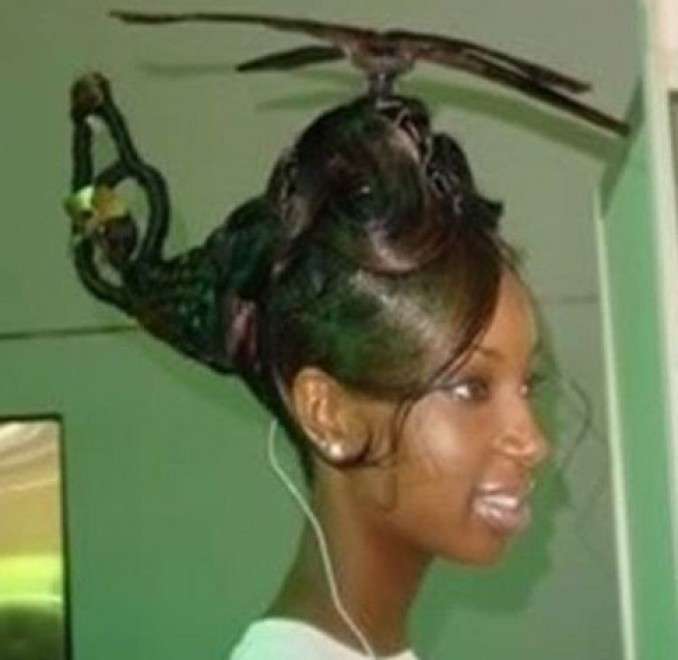 Un elicottero sui capelli