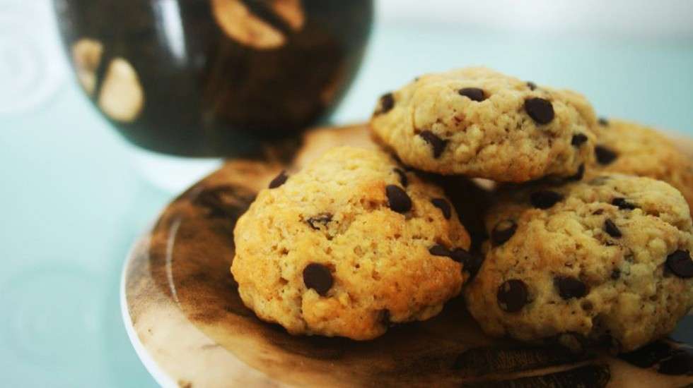 Biscotti light con gocce di cioccolato