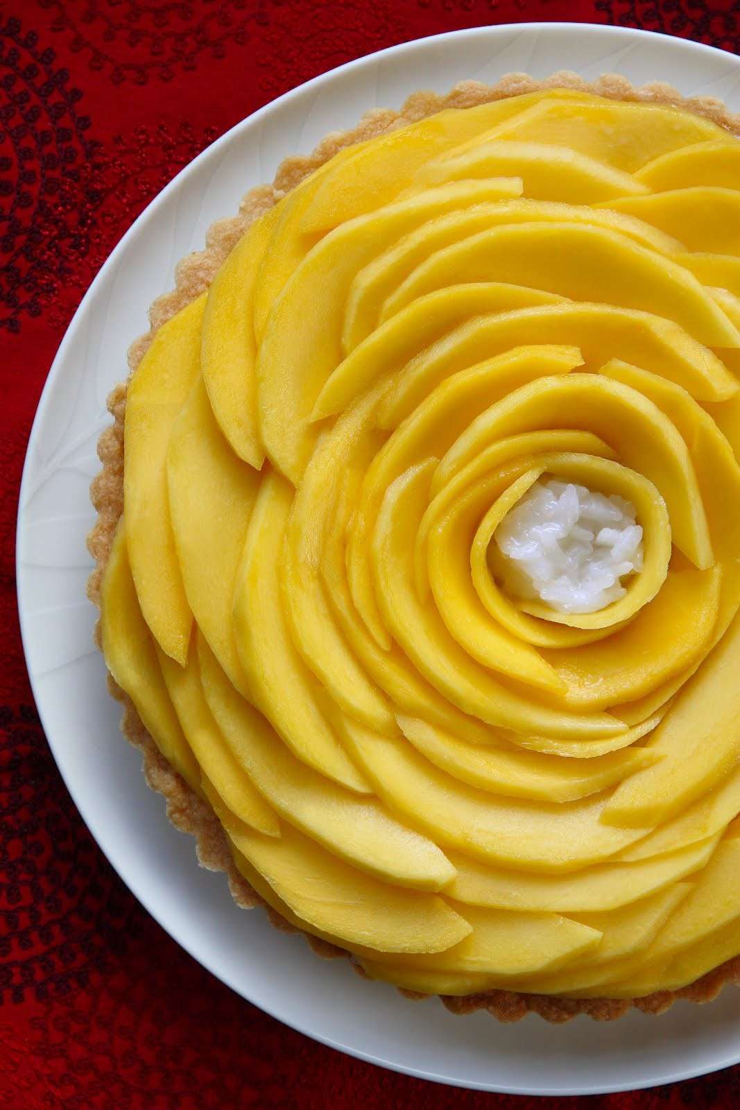 Crostata di riso con mango