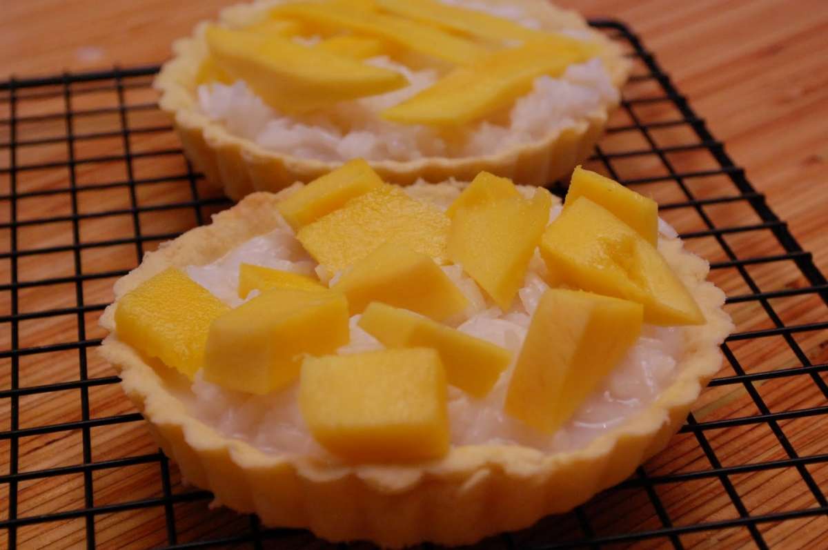 Crostatine di riso e mango