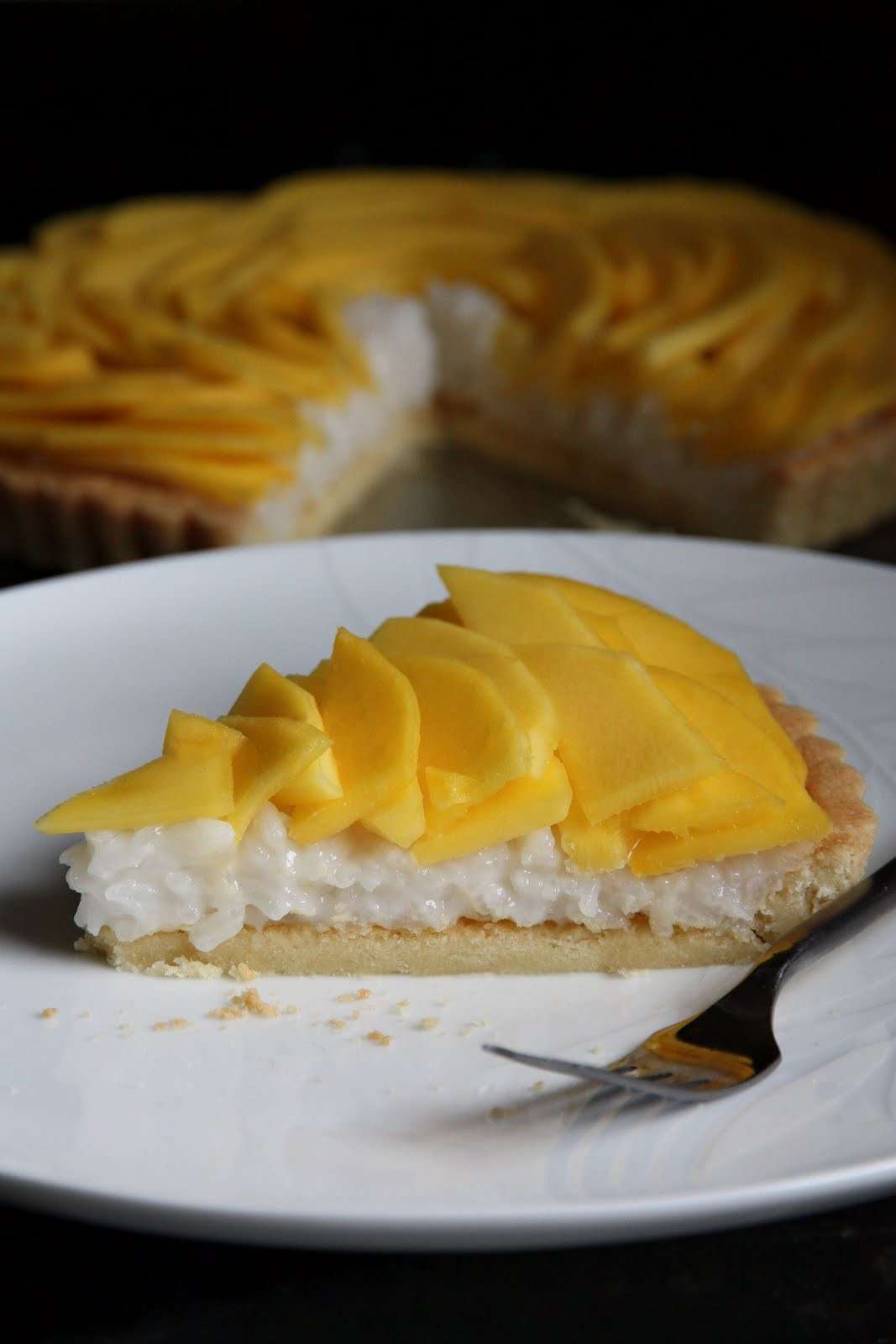 Fetta crostata riso e mango