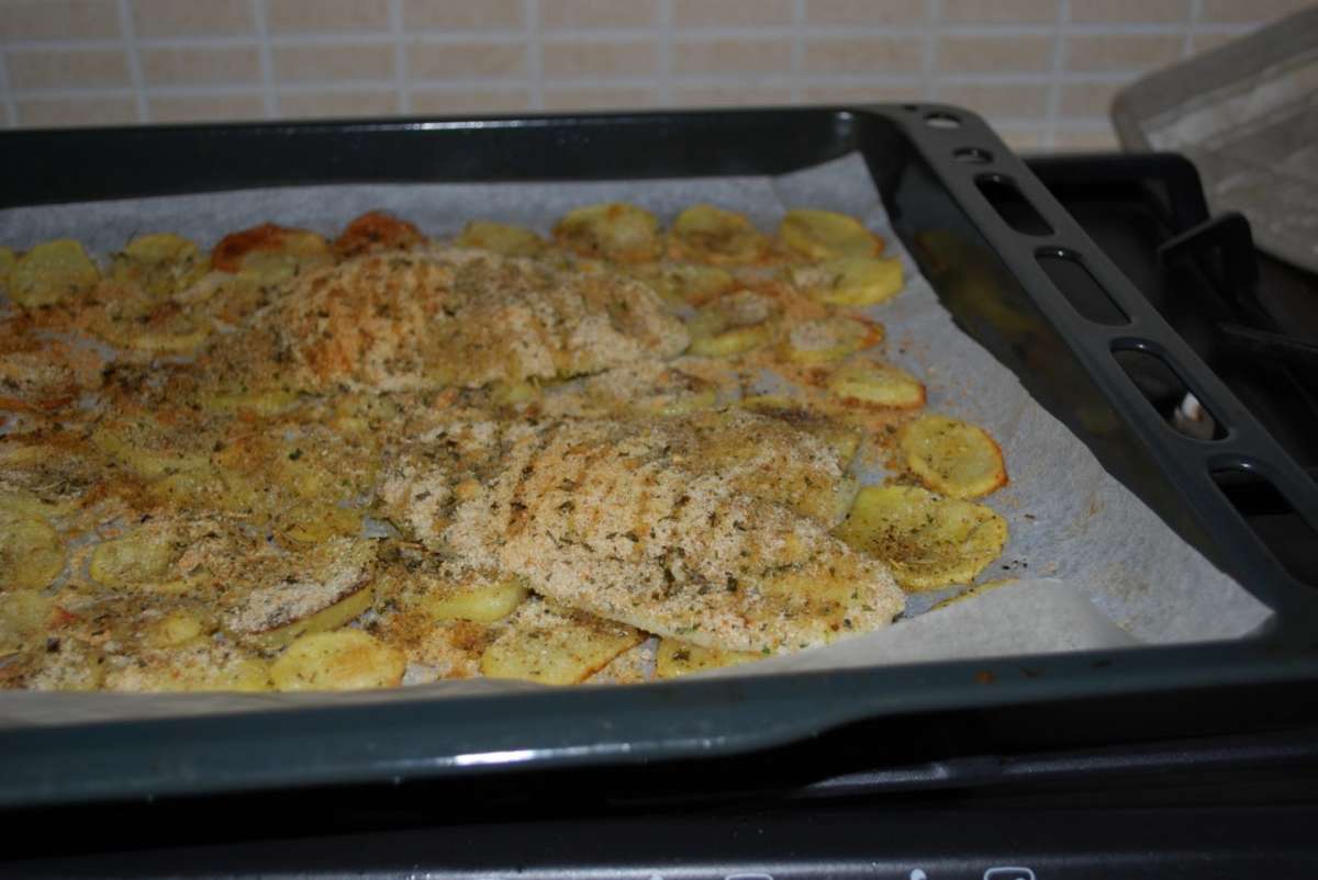 Filetti di platessa al forno con patate