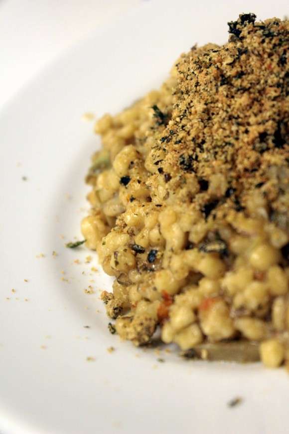 Fregola con carciofi e bottarga