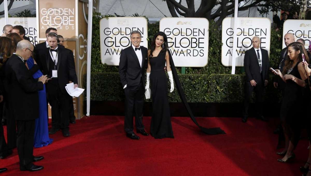 George Clooney e Amal Alamuddin sul red carpet a Beverly Hills