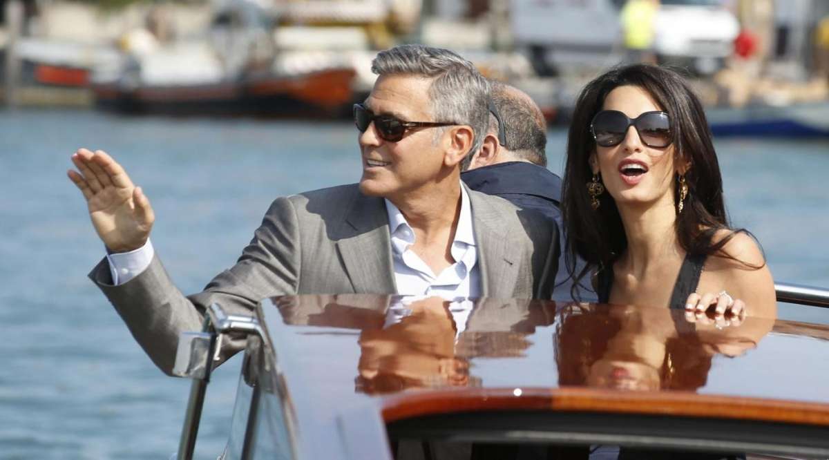 George e Amal raggianti a Venezia