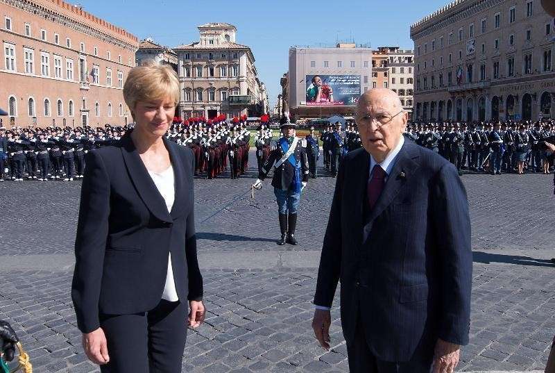 Il ministro con il presidente Napolitano