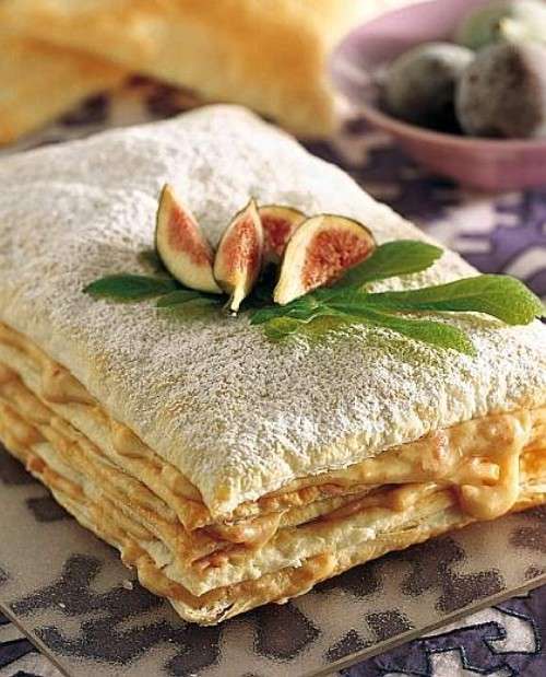 Millefoglie con crema ai fichi