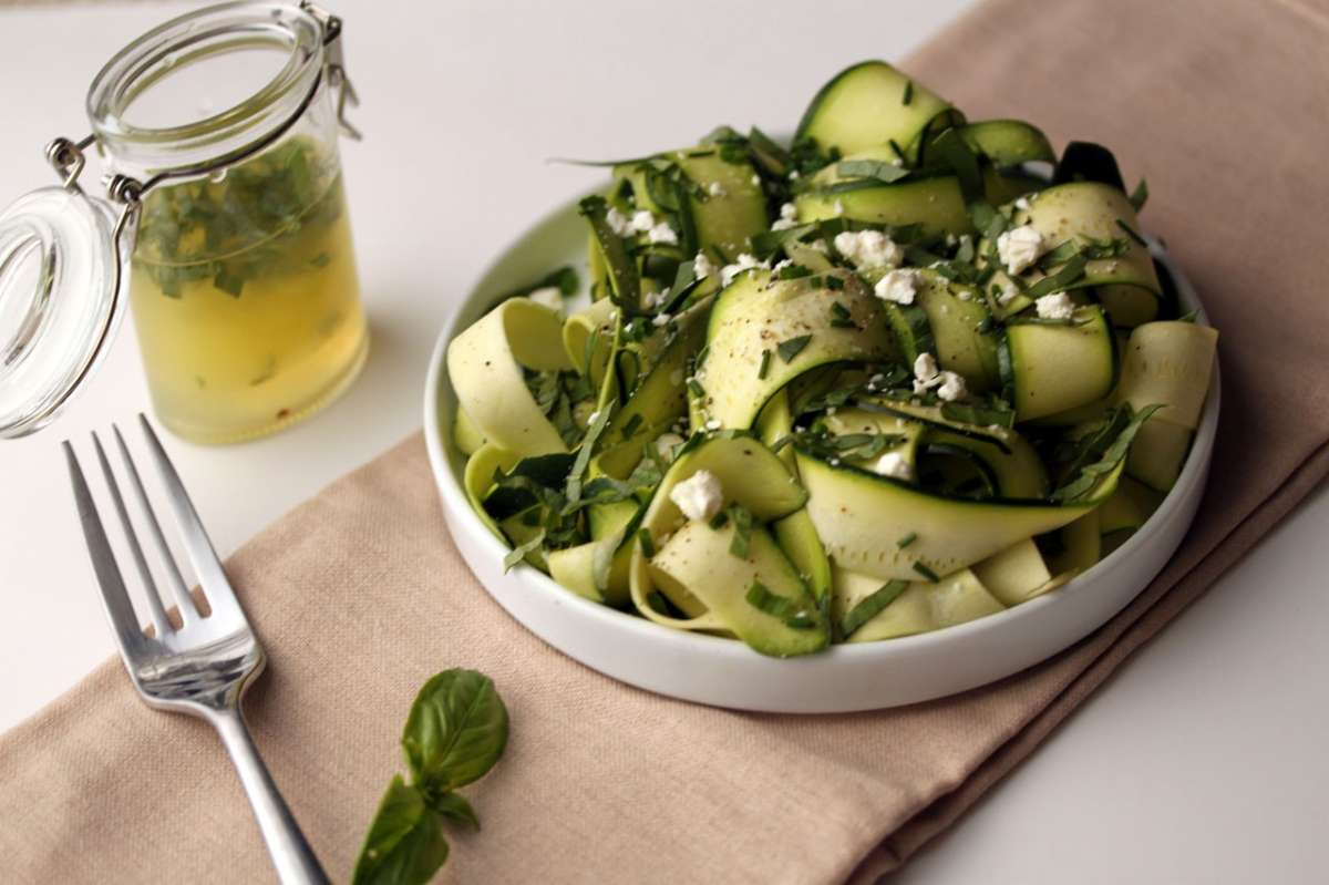 Carpaccio di zucchine con feta