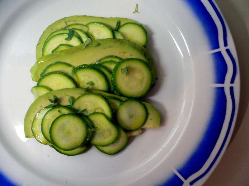 Carpaccio di zucchine e avocado