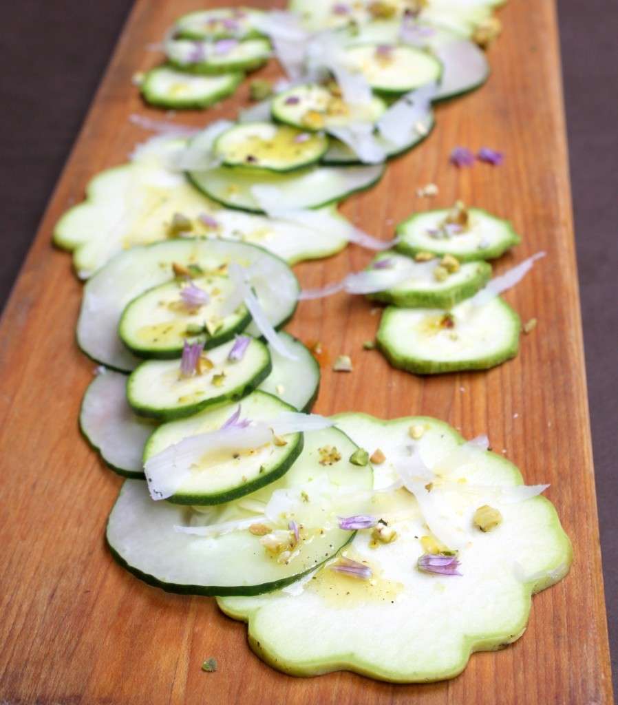 Carpaccio di zucchine e cetrioli