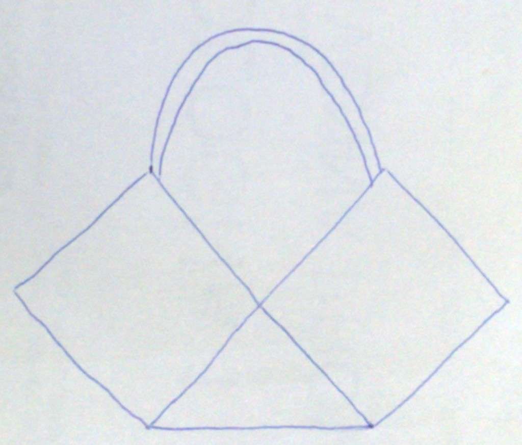 Cartamodello borsa a trapezio