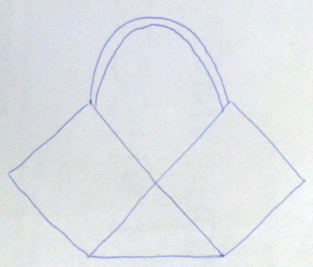 Cartamodello borsa a trapezio