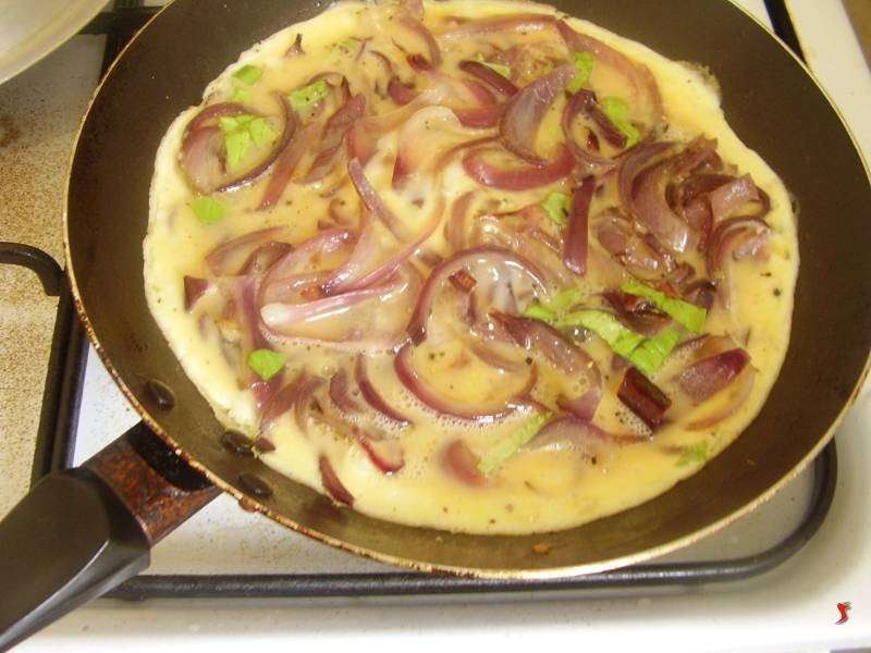 Cottura frittata di cipolle