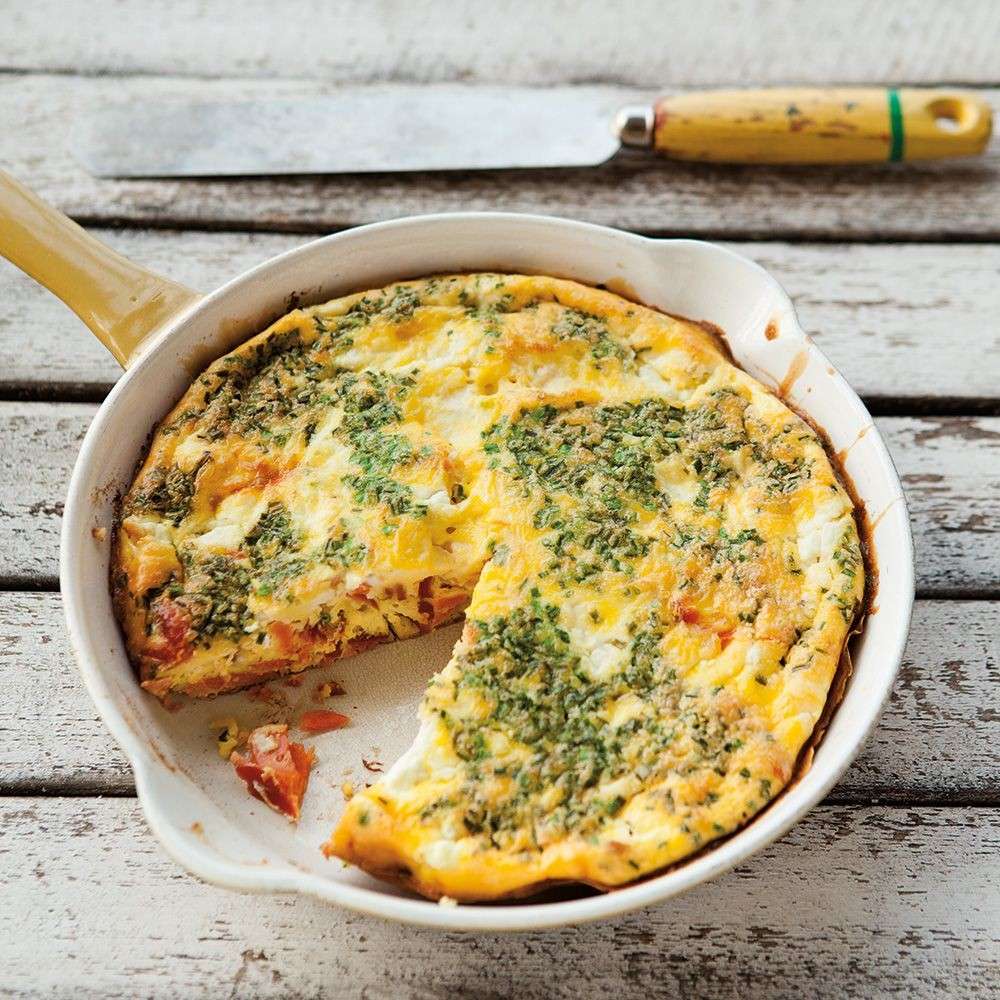 Frittata al salmone e formaggi