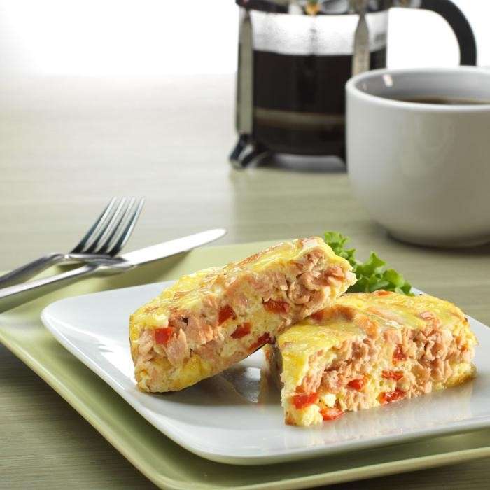 Frittata al salmone e peperoni