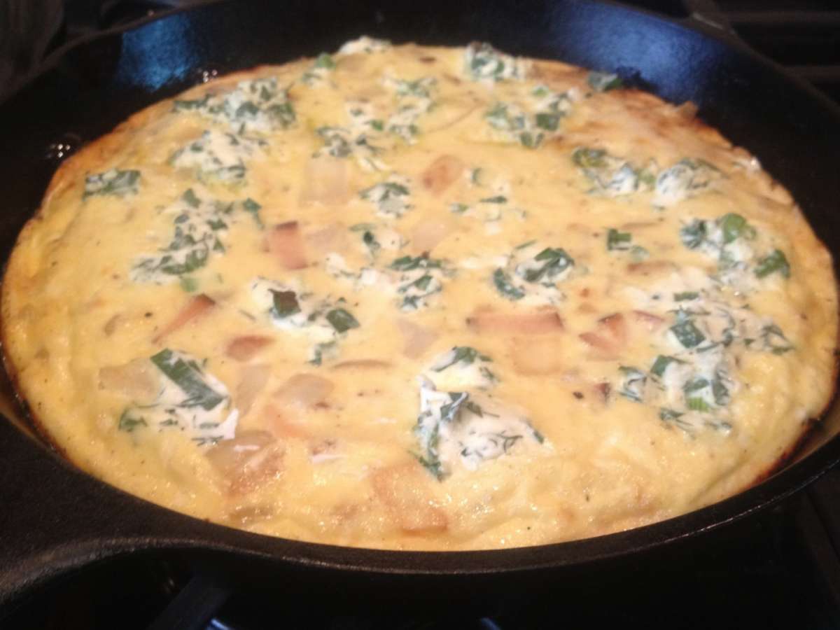 Frittata al salmone e spinaci