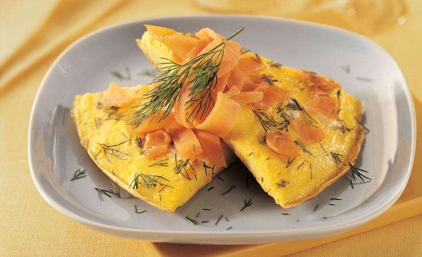 Frittata aromatica al salmone