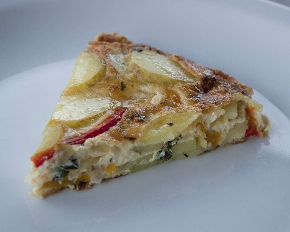 Frittata con patate e peperoni