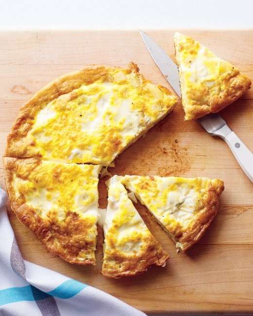 Frittata con patate e scamorza