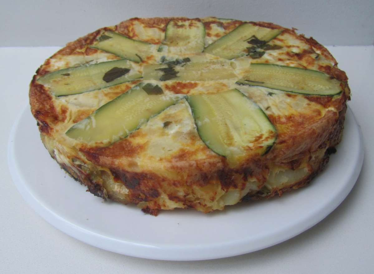 Frittata con patate e zucchine