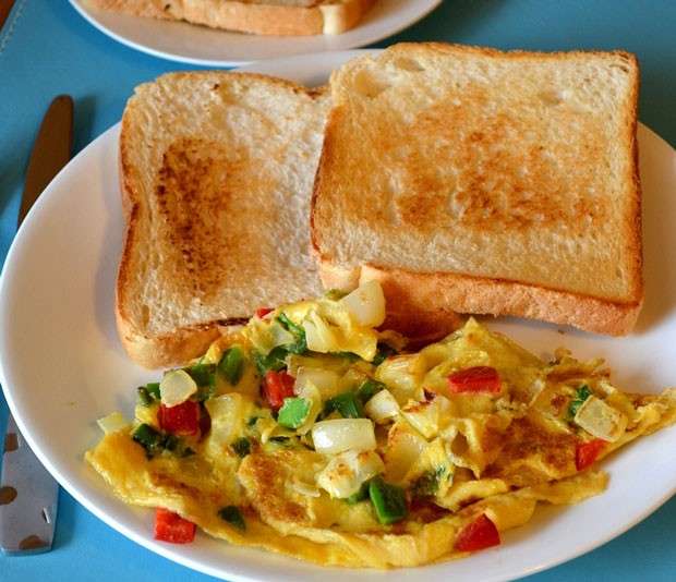 Frittata con peperoni e cipolle