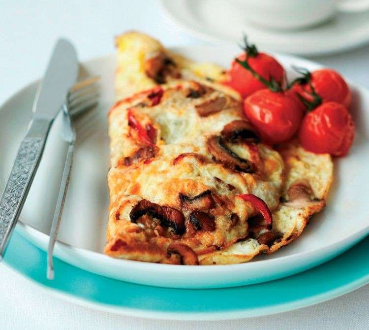 Frittata con peperoni e funghi