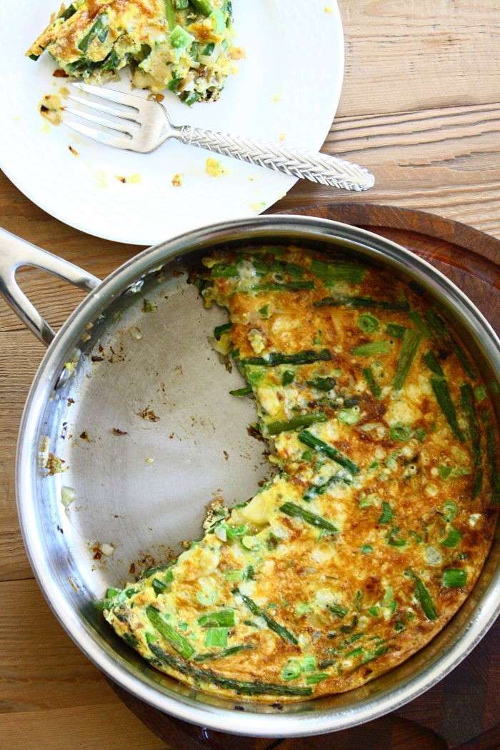 Frittata di cipolle e asparagi