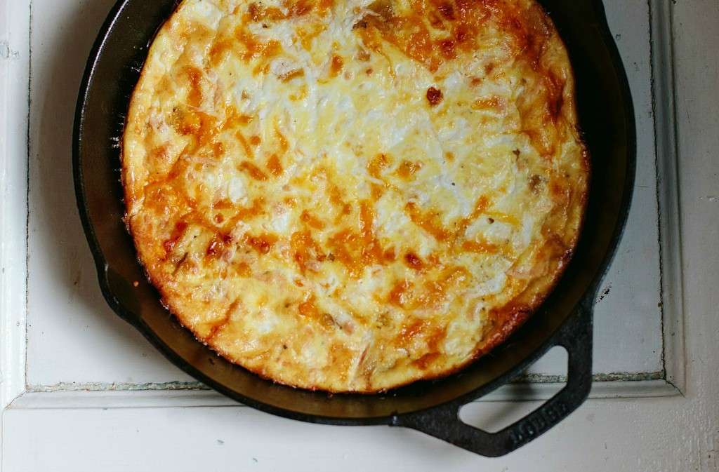 Frittata di cipolle e formaggio