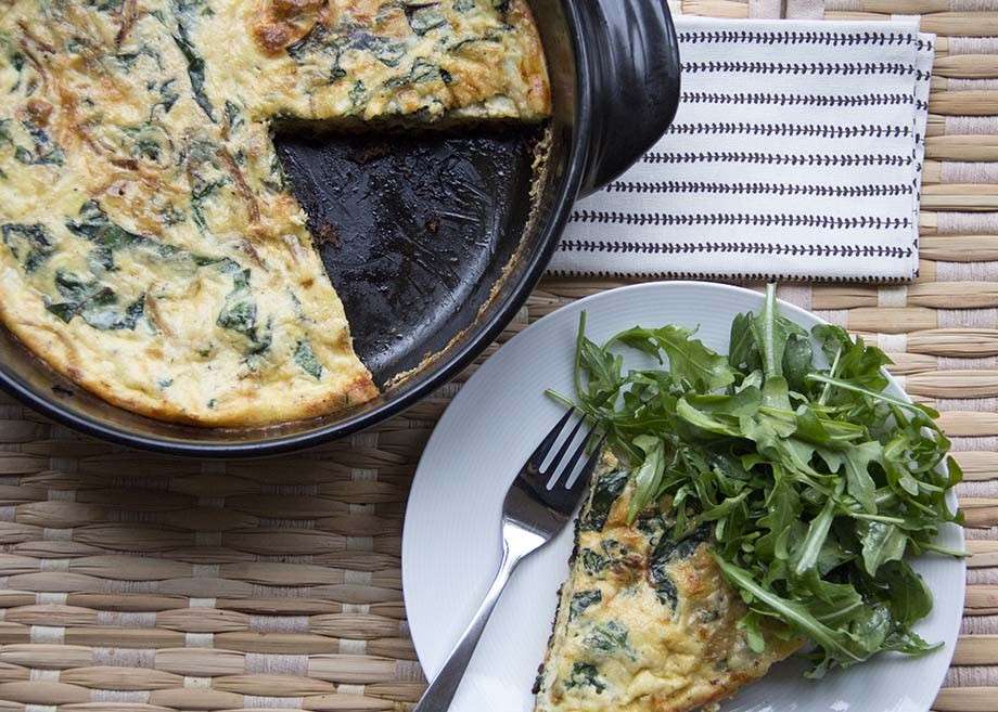 Frittata di cipolle e rucola