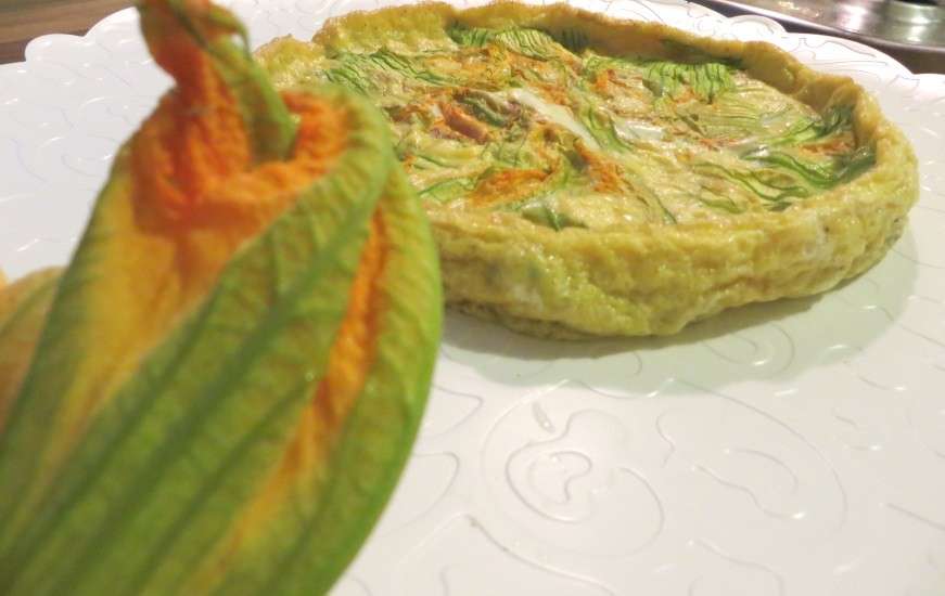 Frittata di fiori di zucca al forno