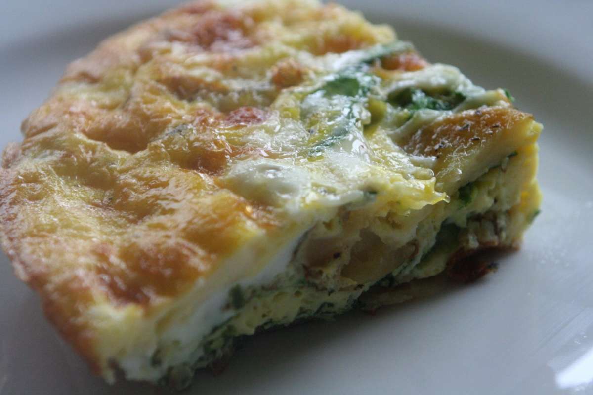 Frittata di patate, zucchine e formaggio