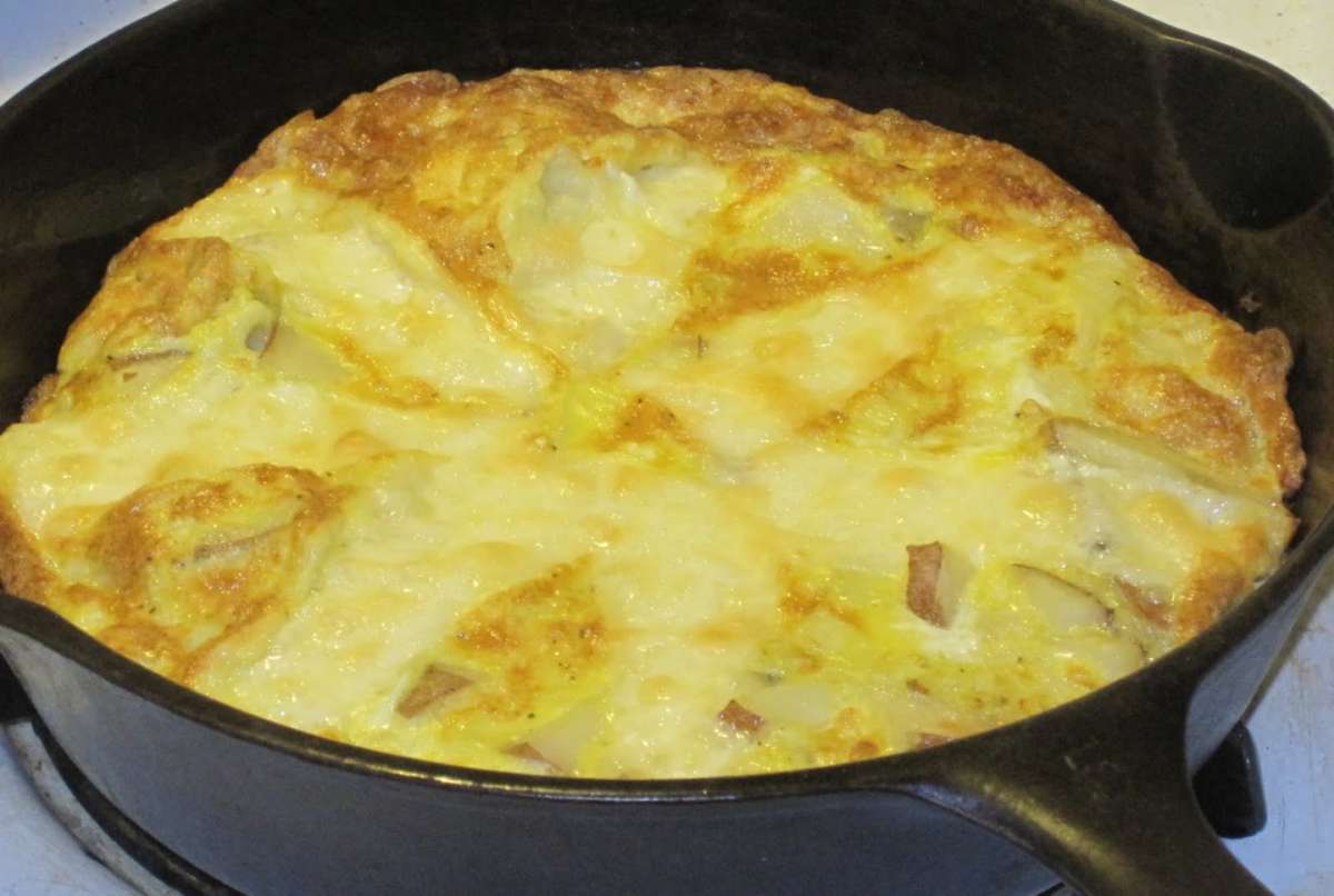 Frittata di patate e mozzarella