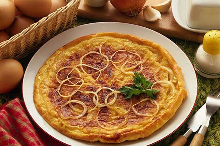 Frittata semplice con cipolle