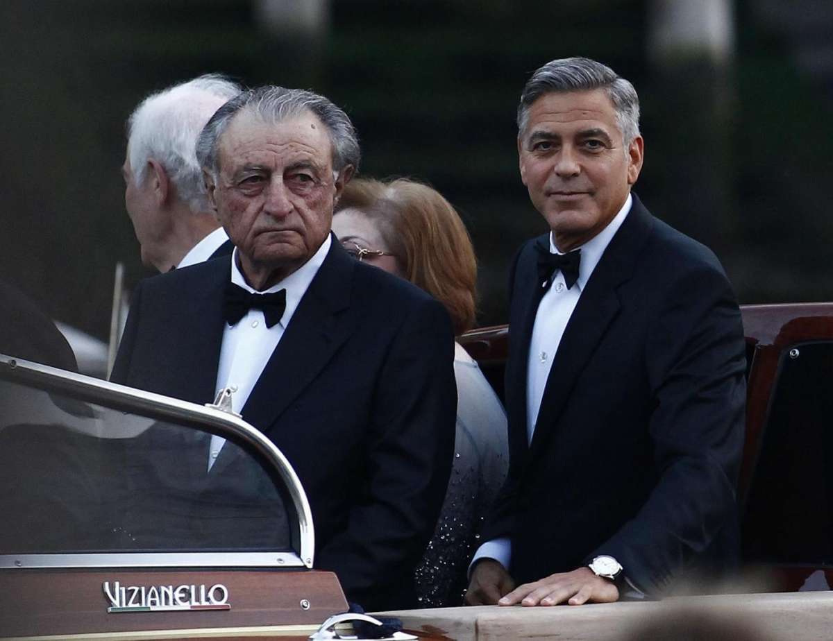 George con Ramzi Alamuddin e i suoi genitori