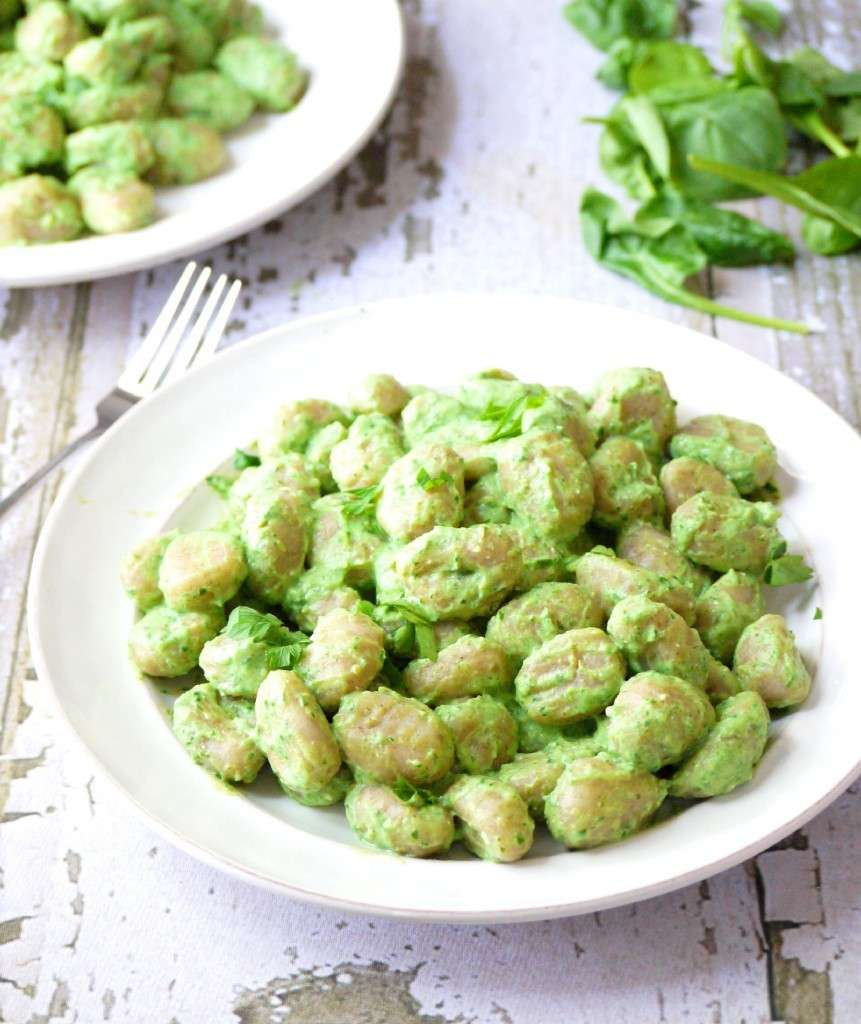 Gnocchi di spinaci con crema
