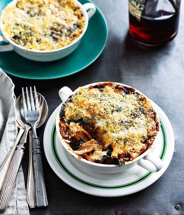 Gratin con funghi