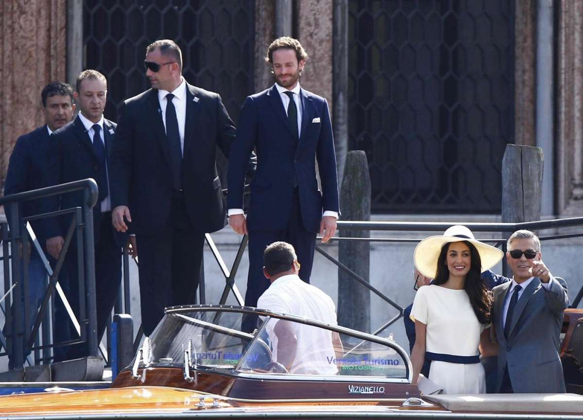 Il giorno del matrimonio civile per George e Amal