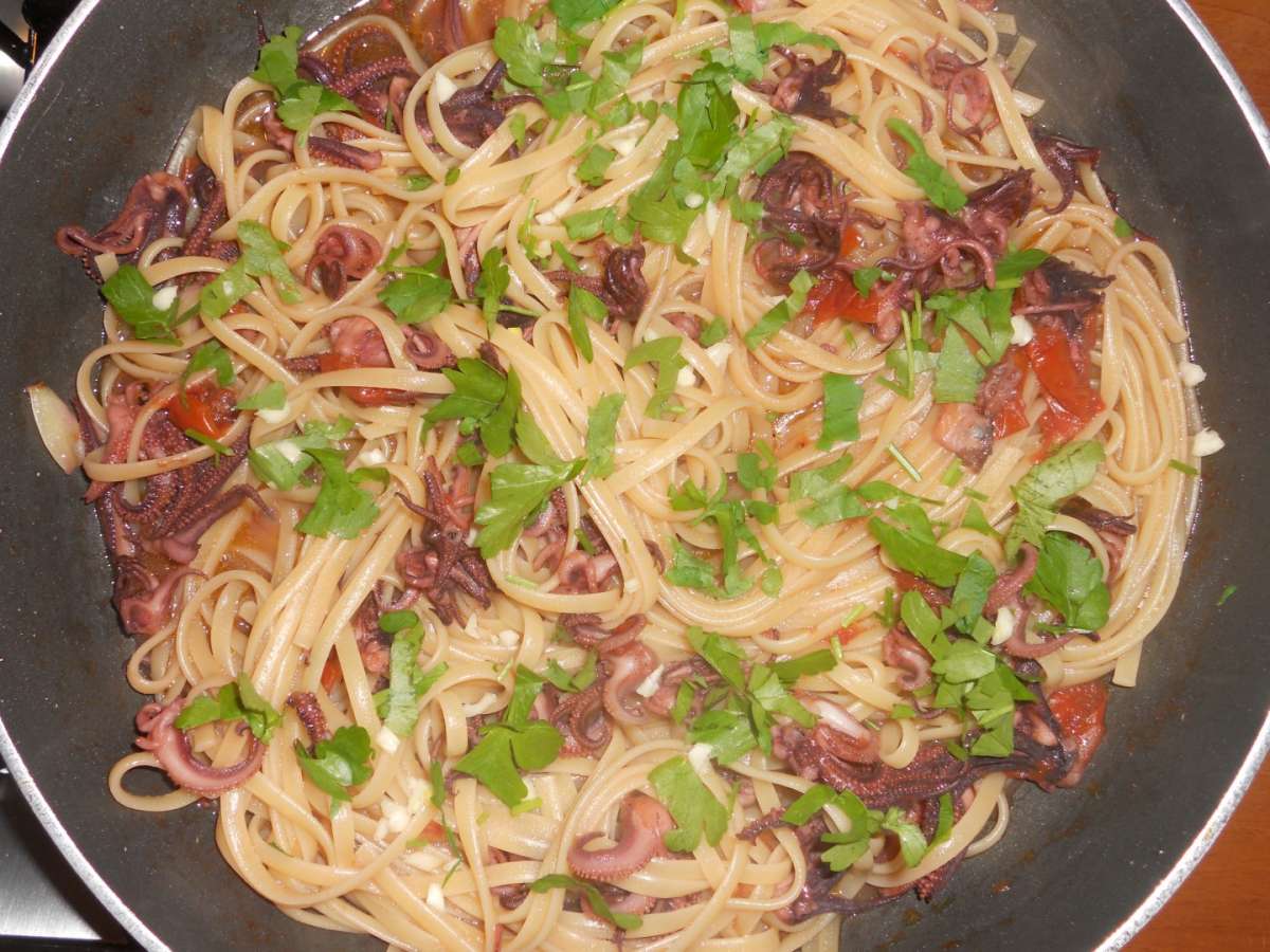 Linguine con moscardini