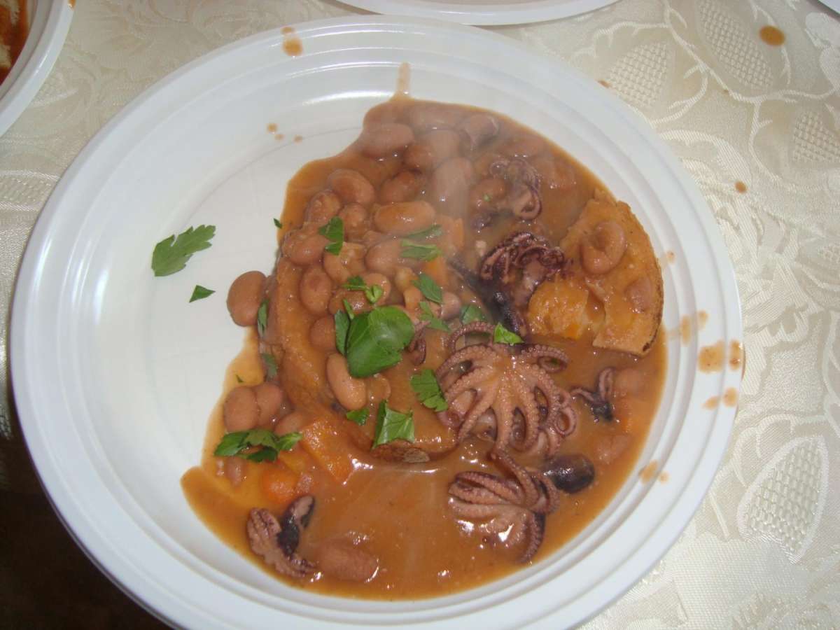 Moscardini con fagioli