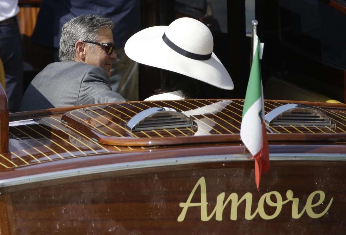 Motoscafo amore per George e Amal