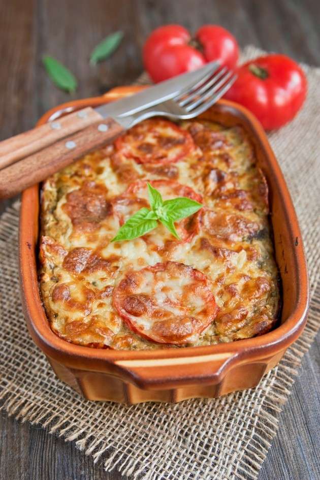 Moussaka con salame