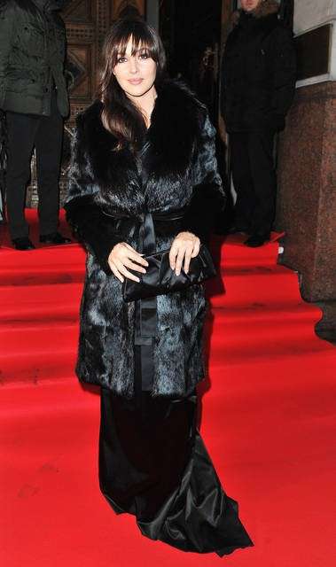 Pelliccia nera per Monica Bellucci