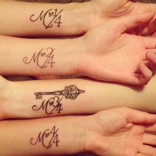 Tatuaggi per sorelle sul braccio
