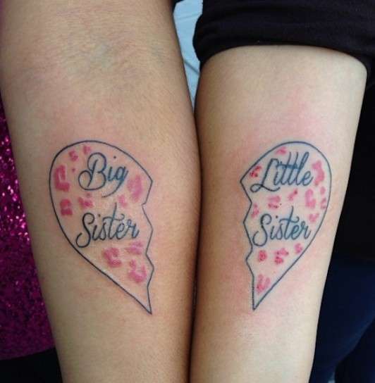 Tatuaggio per sorelle con cuore